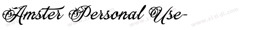 Amster Personal Use字体转换
